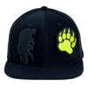 Removable Bear Anywhere Black Snapback Hat