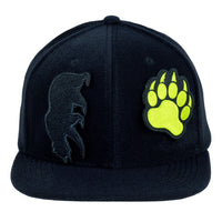 Removable Bear Anywhere Black Snapback Hat