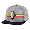 Rasta Cross Gray Snapback Hat