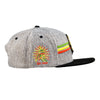 Rasta Cross Gray Snapback Hat