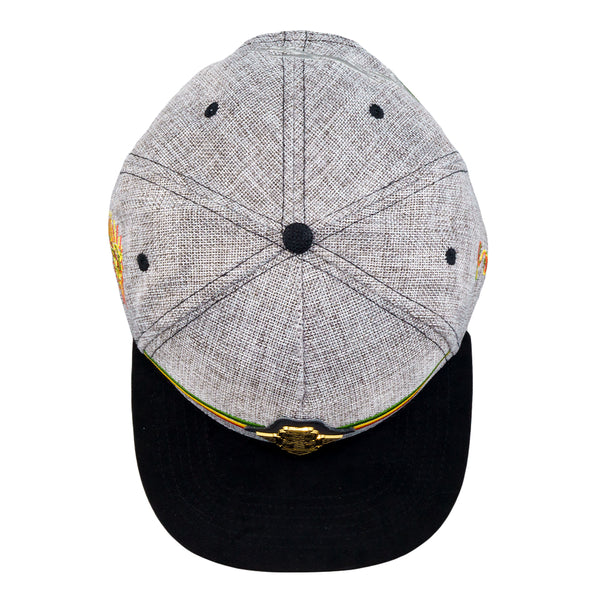 Rasta Cross Gray Snapback Hat