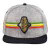 Rasta Cross Gray Snapback Hat