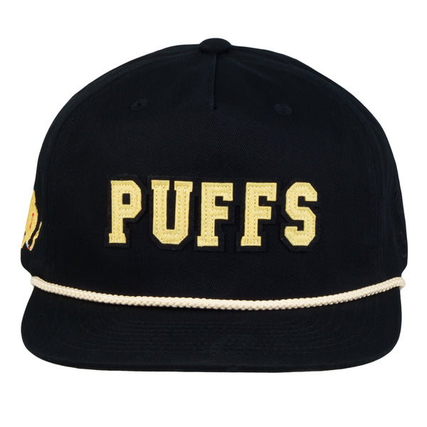 Puffaloes Puffs Unstructured Black Zipperback Hat