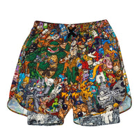 Vincent Gordon Cartoon Gumbo Athletic Shorts w/ Liner
