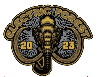 Pin de mamut dorado de Electric Forest