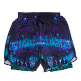 Laser Camp Navy Athletic Shorts w/ Liner