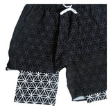 Flower of Life Black Athletic Shorts w/ Liner