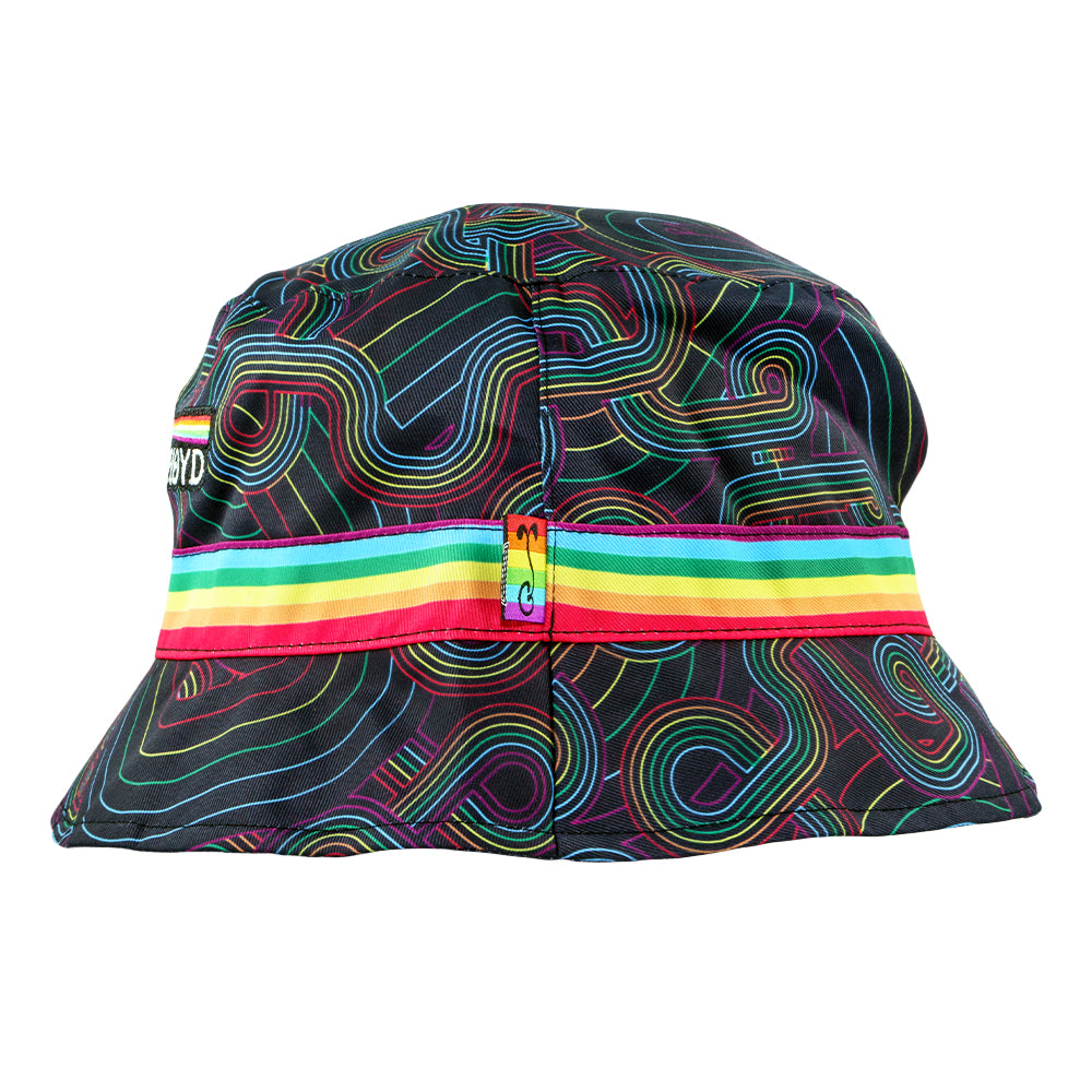 Pink Floyd DSOTM V2 Black Rainbow Reversible Bucket Hat Black / Bucket / S/M