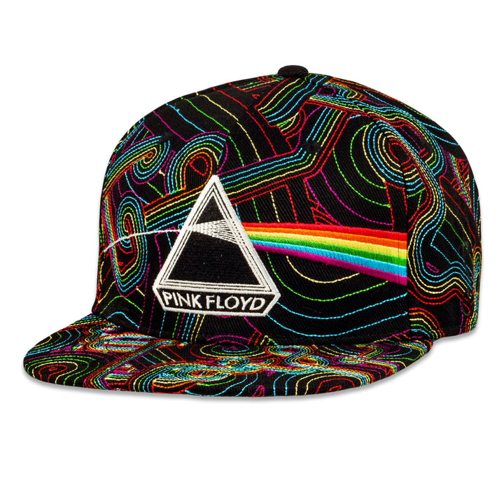 Gorra ajustada con arcoíris en color negro DSOTM V2 de Pink Floyd