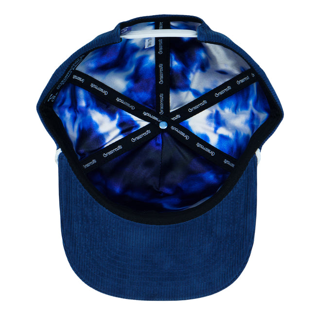 Polar Bear Navy Corduroy Unstructured Snapback Hat