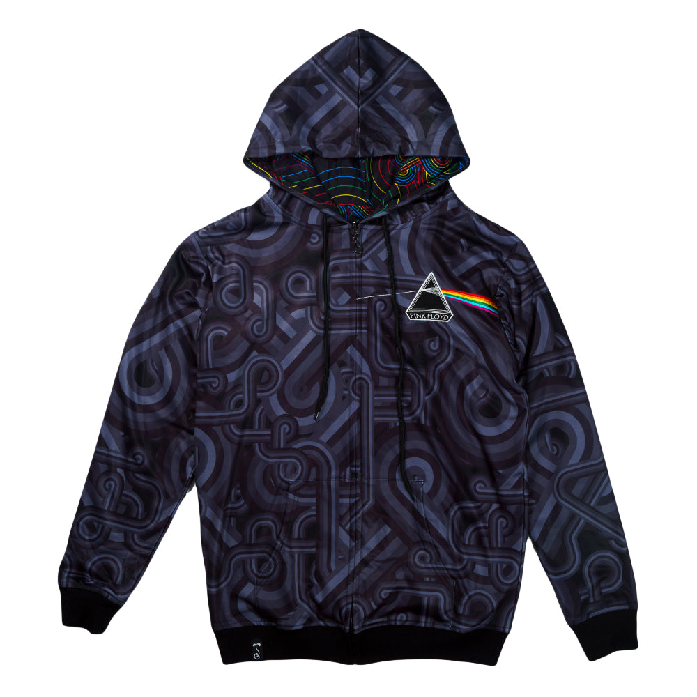 Sudadera con capucha reversible con cremallera DSOTM V2 de Pink Floyd