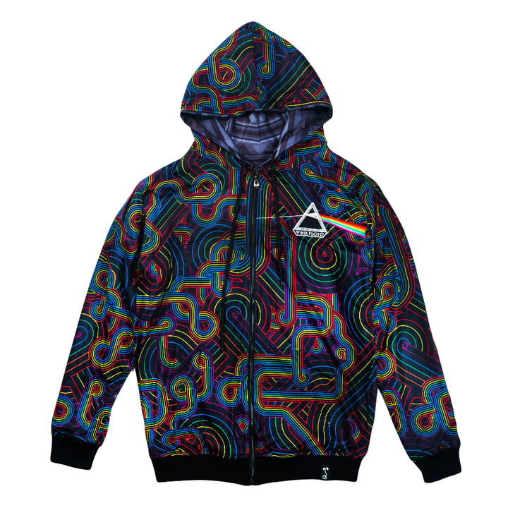Sudadera con capucha reversible con cremallera DSOTM V2 de Pink Floyd