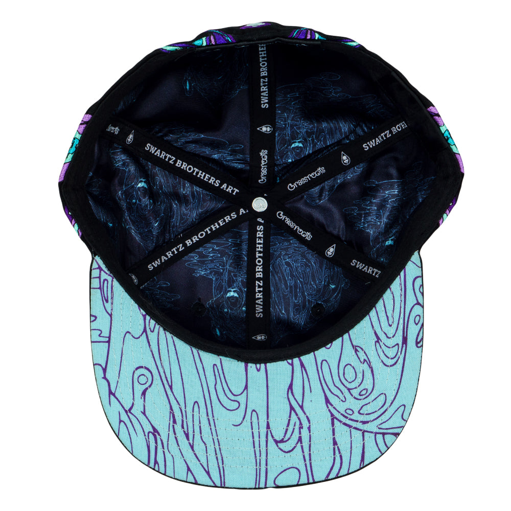 Swartz Brothers Neon Dripping Panda Black Fitted Hat