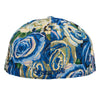 Removable Bear Blue Flowers Fitted Hat