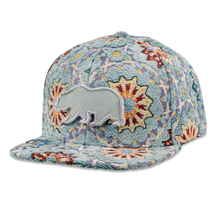 Gorro de mosaico gris con diseño de oso extraíble