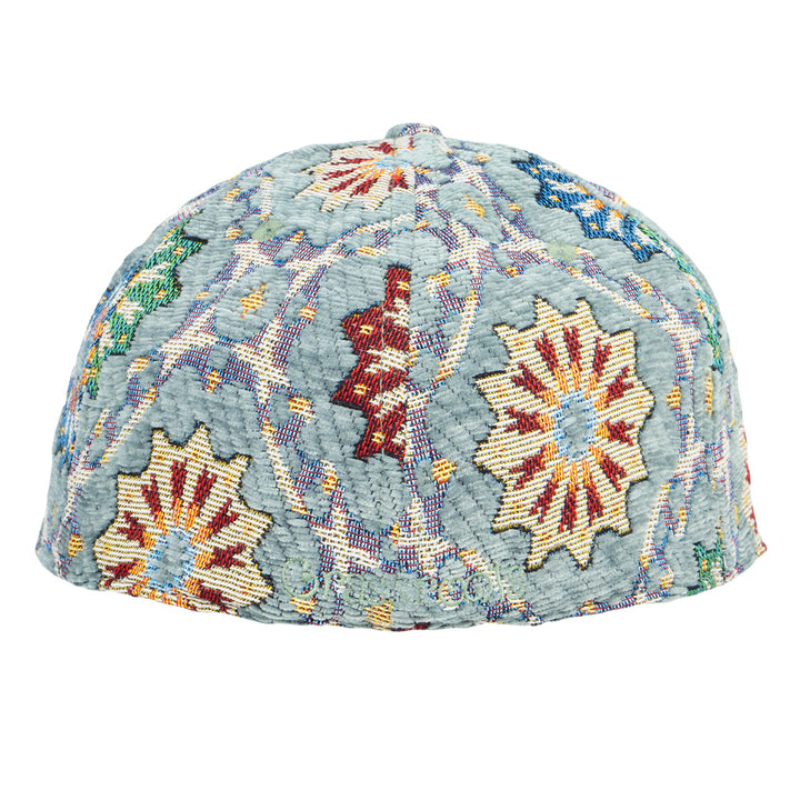 Gorro de mosaico gris con diseño de oso extraíble