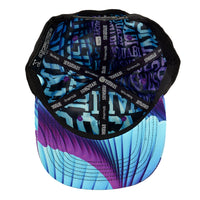 Sunsquabi Blue Feathers Snapback Hat