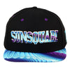 Sunsquabi Blue Feathers Snapback Hat