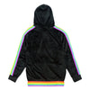 Pink Floyd DSOTM V2 Black Rainbow Velour Womens Zip Up Hoodie