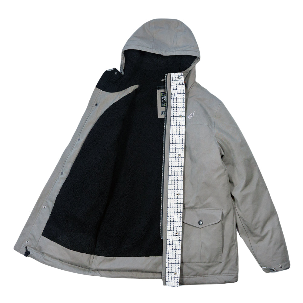 Aaron Brooks Split Moon Gray Parka Jacket – Grassroots California Aaron Brooks Split Moon Gray Parka Jacket – Grassroots California