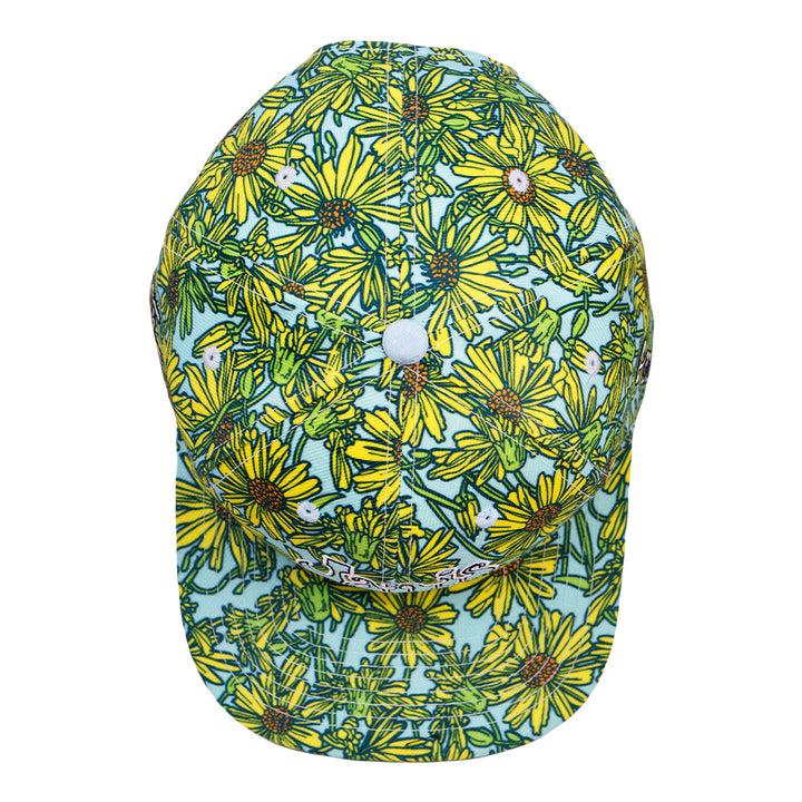 Gorra snapback con margaritas amarillas de Janis Joplin