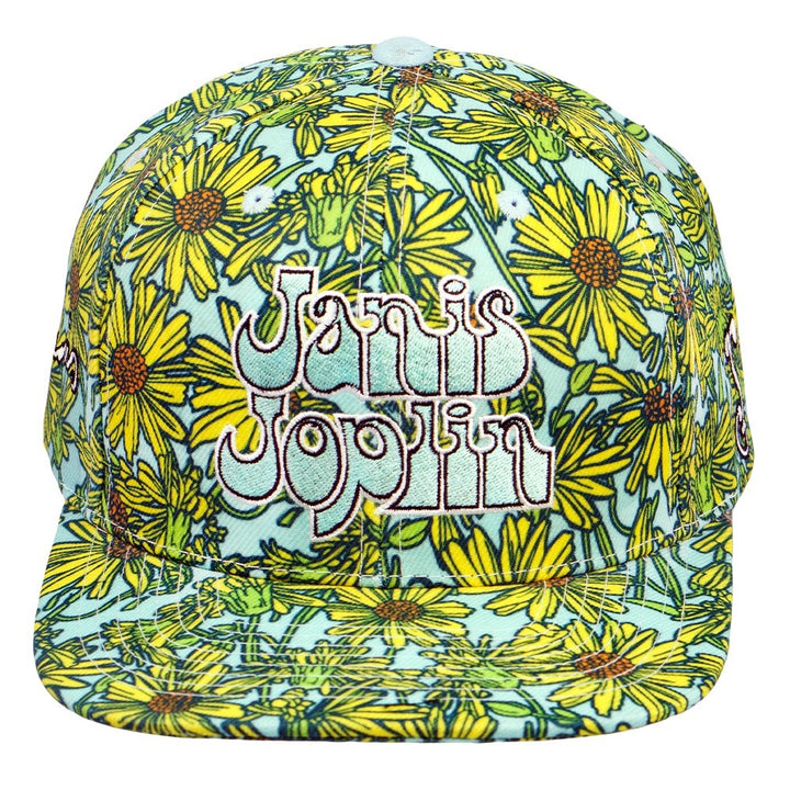 Gorra snapback con margaritas amarillas de Janis Joplin