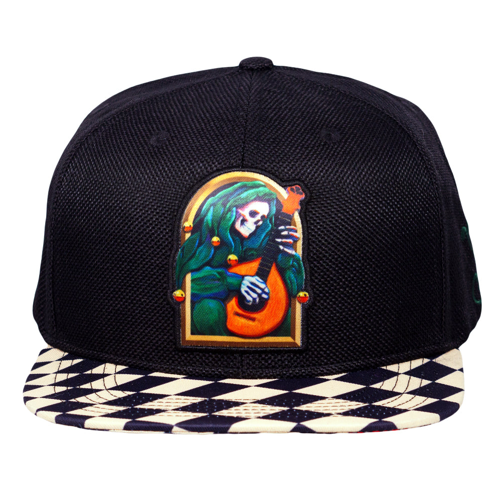 Stanley Mouse Mandolin Jester Never Summer Checkerboard Snapback Hat
