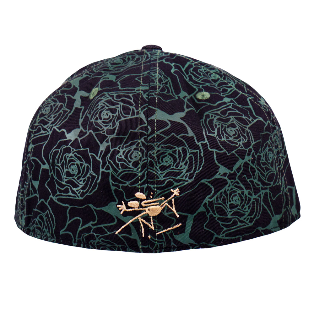 Stanley Mouse Mandolin Jester Never Summer Green Rose Fitted Hat