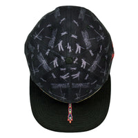 Goose Dragonfly Black Snapback Hat