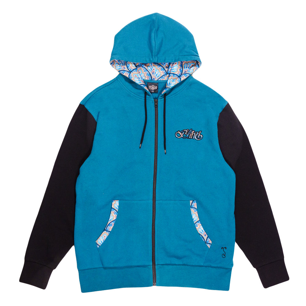 The Band Paisley Blue Zip Up Hoodie