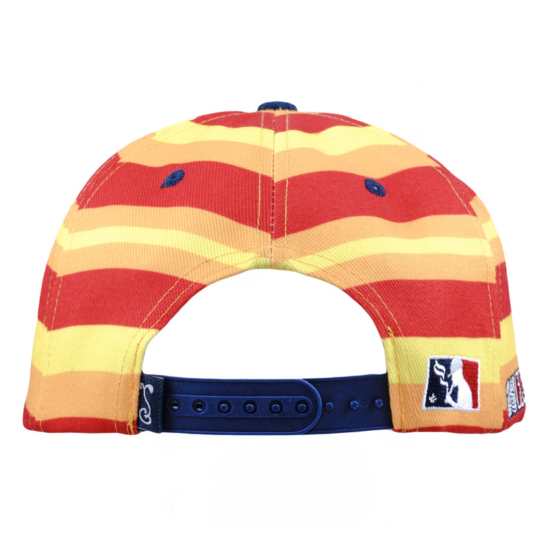 Hashstros Orange Striped Snapback Hat