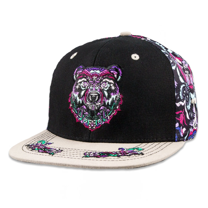 Gorro ajustado con estampado floral de oso Paisley de Ellie