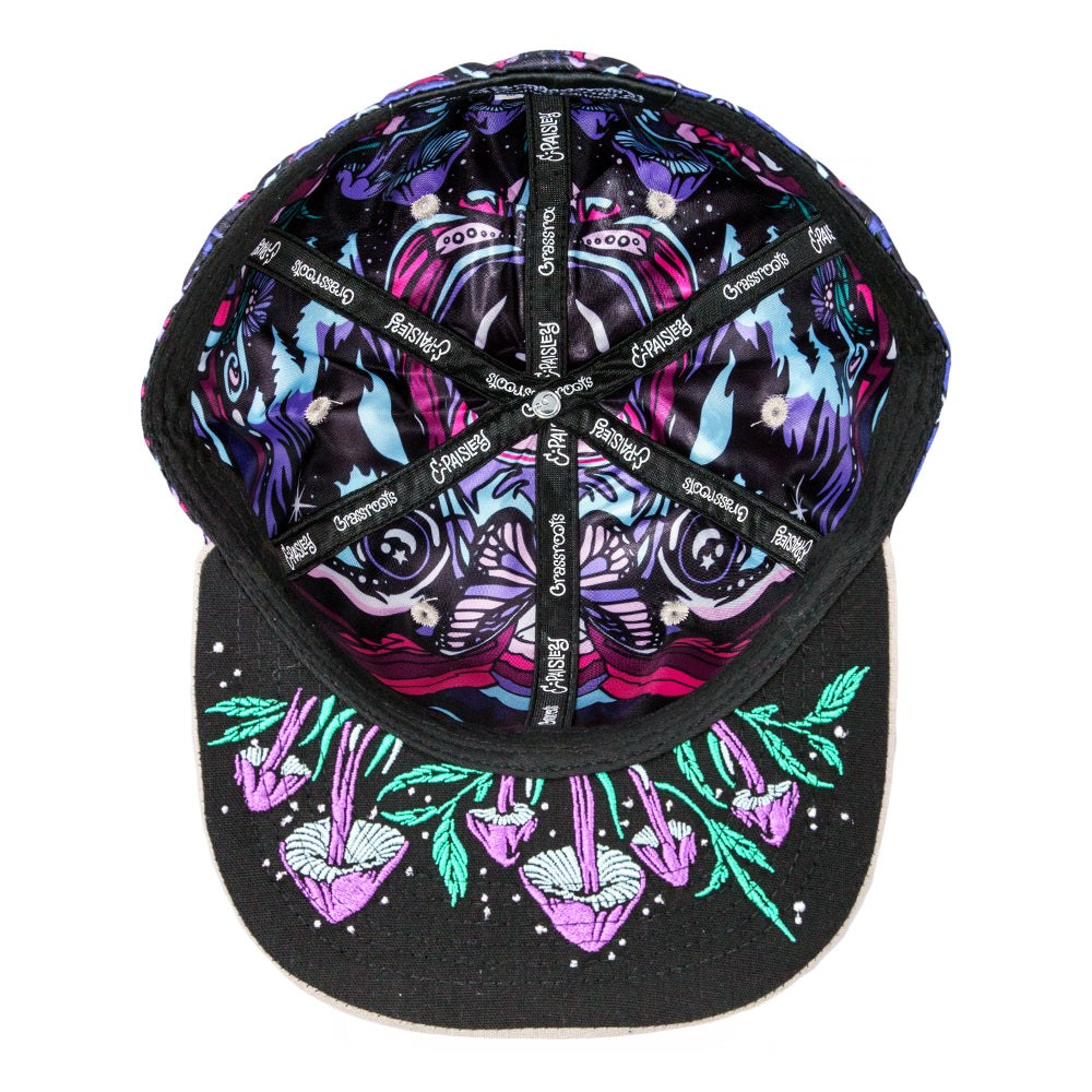 Gorro ajustado con estampado floral de oso Paisley de Ellie