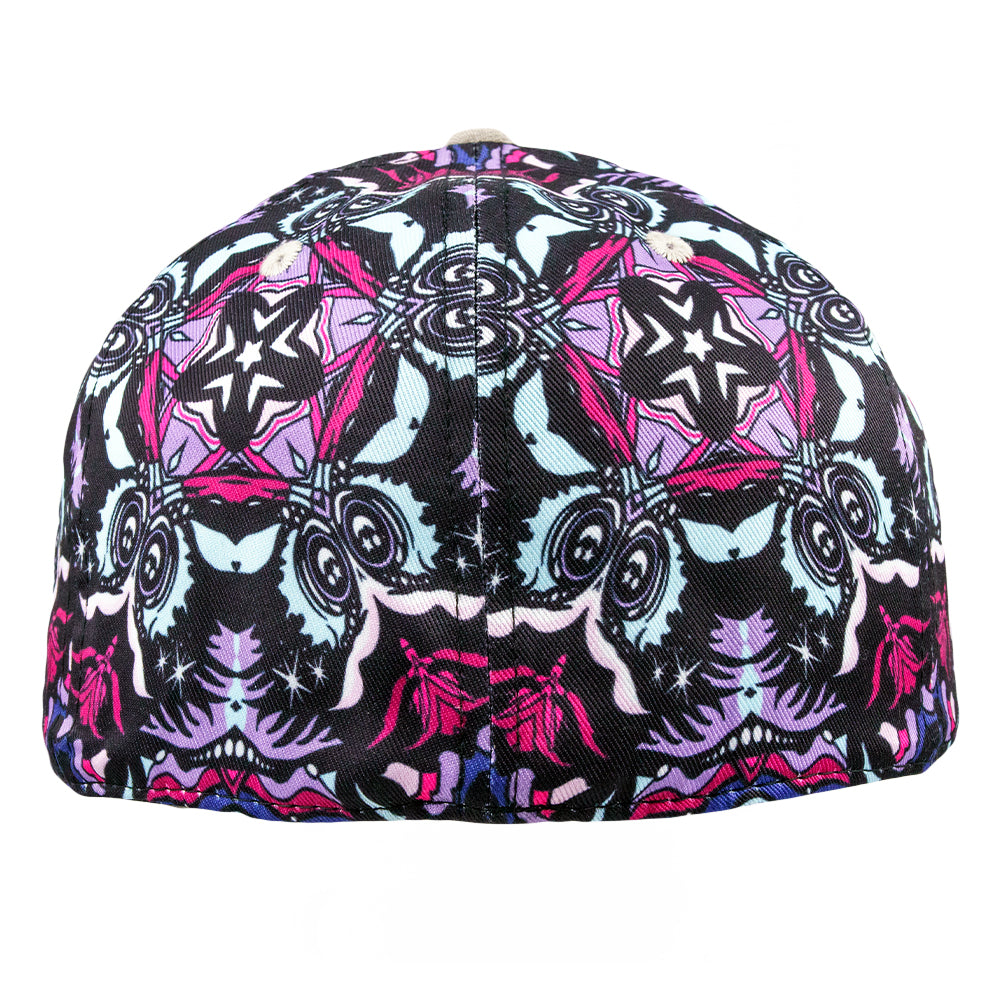 Gorro ajustado con estampado floral de oso Paisley de Ellie