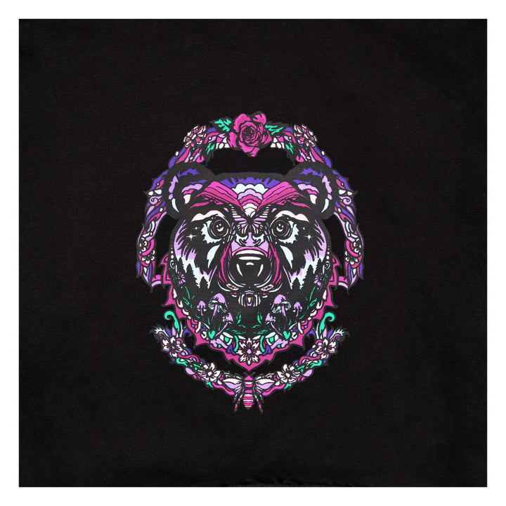 Ellie Paisley Bear Womens Crop Hoodie