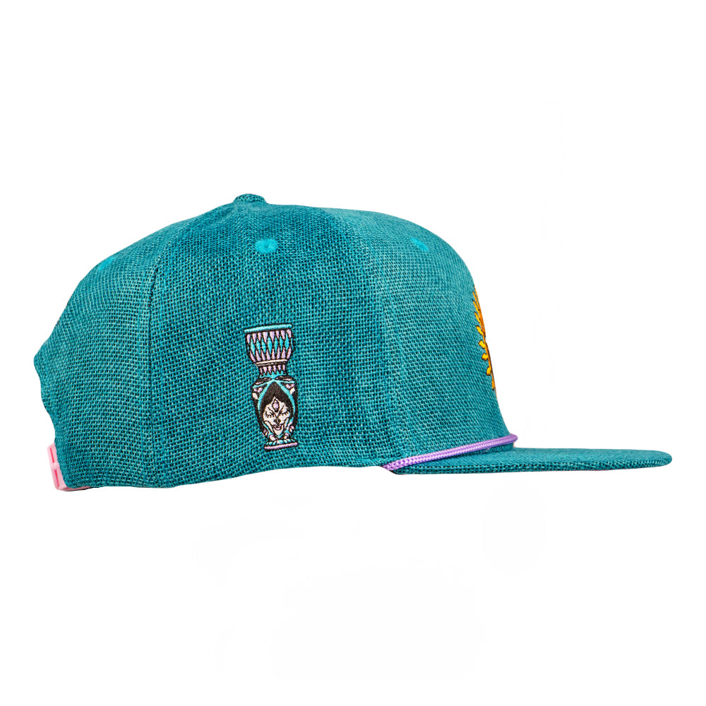 Gorra con visera ajustable color turquesa Sunshine de Maddy O'Neal