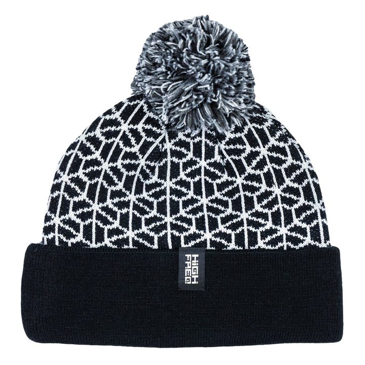 Isomatrix Black White Pom Beanie