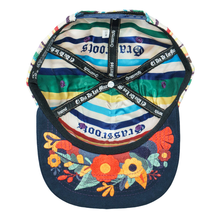 Dia De Los Muertos Sugar Skull Tan Snapback Hat