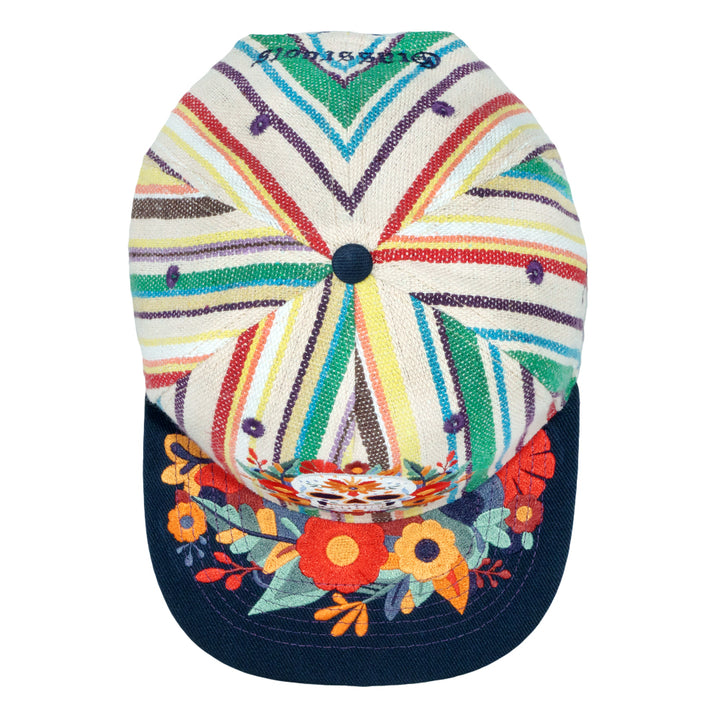 Dia De Los Muertos Sugar Skull Tan Snapback Hat