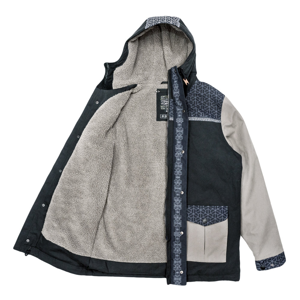 Isomatrix Black Sherpa Parka Jacket