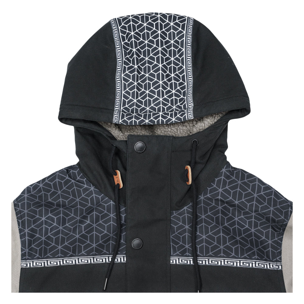 Isomatrix Black Sherpa Parka Jacket