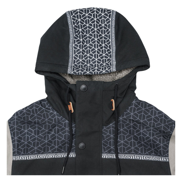 Isomatrix Black Sherpa Parka Jacket