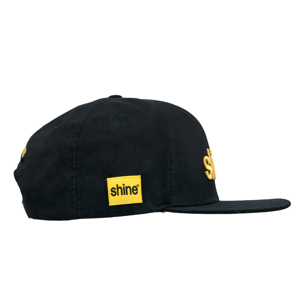 Shine Black Gold Snapback Hat
