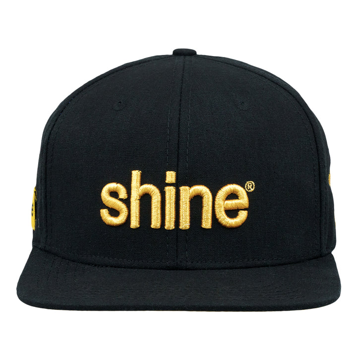 Shine Black Gold Snapback Hat