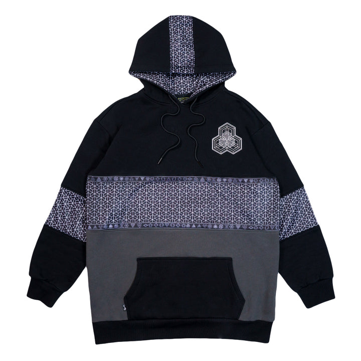 Isomatrix Black Gray Tall Pullover Hoodie