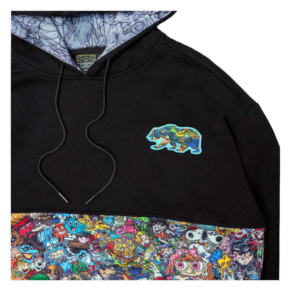 Vincent Gordon Cartoon Gumbo Black Tall Pullover Hoodie