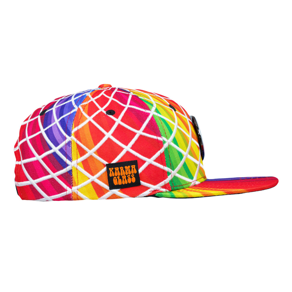 Karma Glass Rainbow Snapback Hat