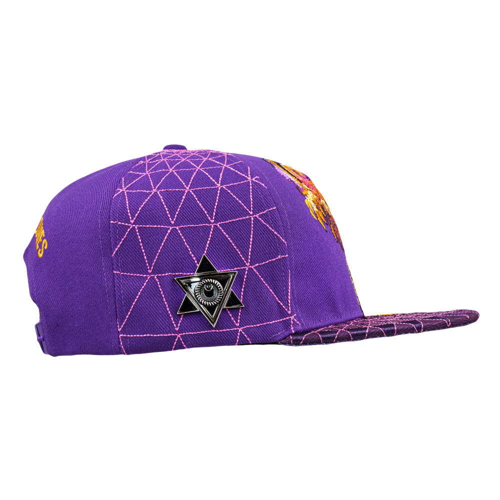 Android Jones Humming Dragon Purple Snapback Hat