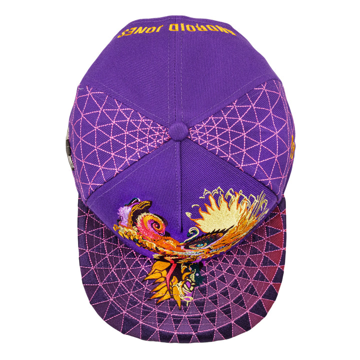 Android Jones Humming Dragon Purple Snapback Hat