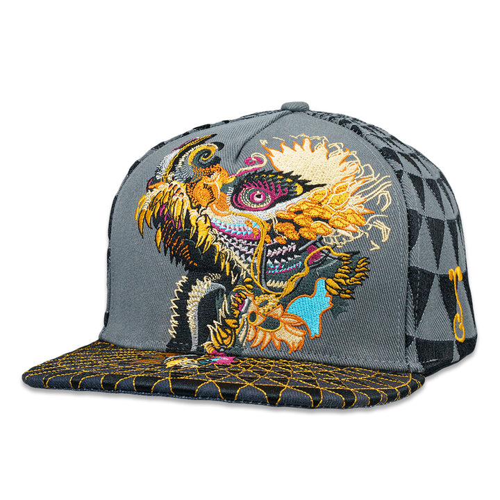 Android Jones Humming Dragon Grey Snapback Hat